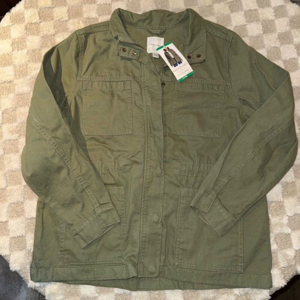 Vintage America Olive Green Utility Jacket NWT